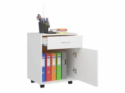 vidaxl Cajonera De Escritorio|Armario rodante de madera contrachapada 45x38x54 cm