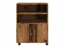 Armario Oficina|Armario rodante de madera antigua 60x48x81 cm madera de ingeniería