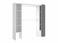Vente-unique Armario ropero extensible 2 estanterías DORIAN Color Blanco