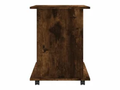 vidaxl Armario ruedas madera contrachapada roble ahumado 60x45x60 cm Color natural claro