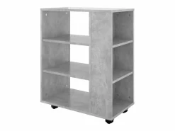 vidaxl Cajonera De Escritorio|Armario ruedas madera contrachapada hormigón 60x35x75 cm
