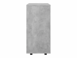 vidaxl Cajonera De Escritorio|Armario ruedas madera contrachapada hormigón 60x35x75 cm