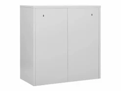 vidaxl Armario Oficina|Armario taquilla de acero gris claro y 90x45x92,5 cm