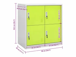 Armario taquilla de acero gris claro y 90x45x92,5 cm^vidaxl Clearance