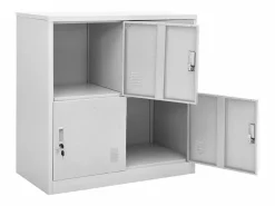 vidaxl Cajonera De Escritorio|Armario taquilla de acero claro 90x45x92,5 cm