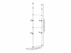 vidaxl Mueble Perchero|Armario telescópico con barras de aluminio