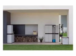 Armario Titanium Ext. 3 Puertas 4 Estantes Escobero resina 105x176x41 cm^ Best