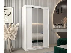 Armario TOKYO 1 de puertas correderas 200/120/62 2 puertas (blanco/blanco)^Abiks Möbel