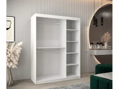 Abiks Möbel ARMARIO VERONA 1 DE PUERTAS CORREDERAS 200/150/62 2 puertas (blanco/blanco) Blanco / Plateado Sale