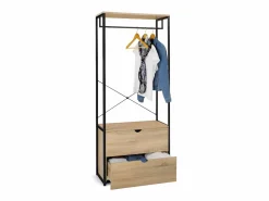 Armario Vestidor de Dormitorio Industrial Ega, 2 Cajones 166x78x38 cm^Saldosystocks Online