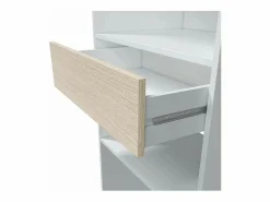 Armario vestidor Elfos con estantes y un cajón y 2 barras de colgar blanco roble 187 cm a^ Outlet