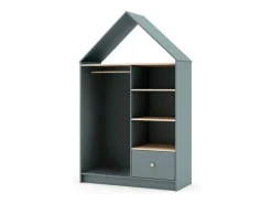 duehome Armario vestidor juvenil Misty Cloud Verde Salvia - Oak Soft Gris Best