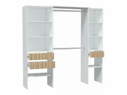 Armario Abierto, Vestidor|Armario vestidor Tempo con 3 cajones y 2 barras de colgar color /natur. 187 cm alto