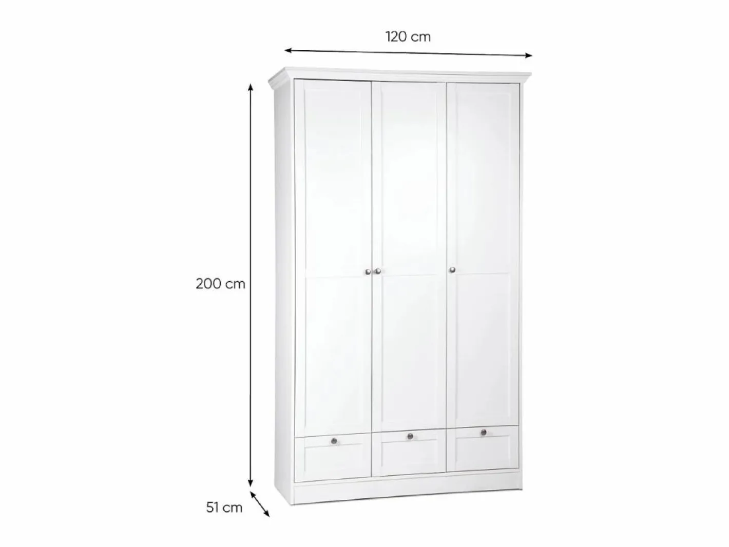 Armario 120x200x51 cm Blanco Hot