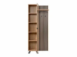 Armario 80x190x37 cm madera de roble natural Gris antracita / Marru00f3n Online