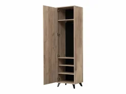 Mueble Perchero|Armario 53,5x192x35 cm Madera de roble gris Juego de pasillo de 5 piezas
