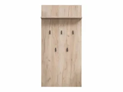 Mueble Perchero|Armario 53,5x192x35 cm Madera de roble gris Juego de pasillo de 5 piezas