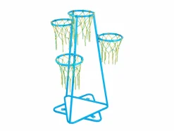 Cesta De Baloncesto|Aro de Baloncesto SucceBuy Canasta de Baloncesto Infantil, Portátil, con 4 Canastas y Altura Ajustable