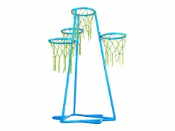 Cesta De Baloncesto|Aro de Baloncesto SucceBuy Canasta de Baloncesto Infantil, Portátil, con 4 Canastas y Altura Ajustable