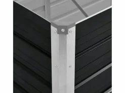 Clicnbuy Jardinera|Arriate de acero galvanizado 160x40x45 cm