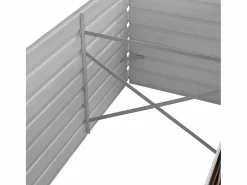 Clicnbuy Arriate de acero galvanizado marrón 240x80x45 cm Marru00f3n Hot
