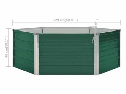 Arriate elevado acero galvanizado 129x129x46 cm^Clicnbuy Hot