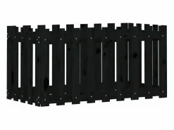 Arriate elevado jardín con valla madera pino 100x50x50cm^Clicnbuy Discount