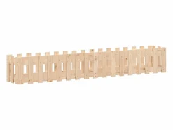 Arriate elevado jardín con valla madera maciza pino 200x30x30cm^Clicnbuy Sale