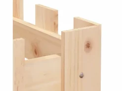 Arriate elevado jardín con valla madera maciza pino 200x30x30cm^Clicnbuy Sale