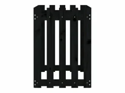 Clicnbuy Arriate elevado jardín con valla madera pino 100x50x70cm Negro Hot