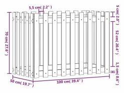 Clicnbuy Arriate elevado jardín con valla madera pino 100x50x70cm Negro Hot