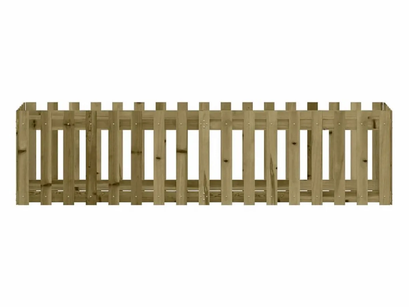 Arriate elevado jardín valla madera impregnada pino 200x50x50cm^Clicnbuy