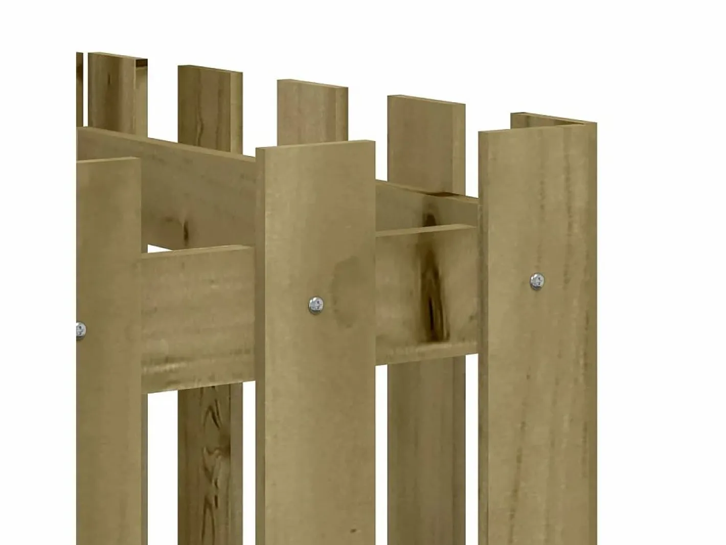 Arriate elevado jardín valla madera impregnada pino 200x50x50cm^Clicnbuy