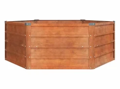Arriate oxidado de acero corten 129x129x45 cm^Clicnbuy Sale