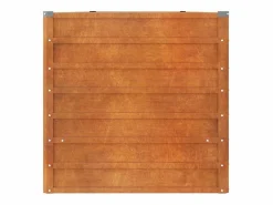 Clicnbuy Arriate oxidado de acero corten 400x80x77 cm Marru00f3n New