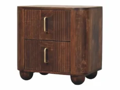 Artisan Furniture Madera maciza Mesita de noche Marlowe acanalada^ Sale
