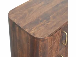Artisan Furniture Madera maciza Mesita de noche Marlowe acanalada^ Sale