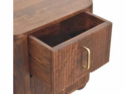 Artisan Furniture Madera maciza Mesita de noche Marlowe acanalada^ Sale