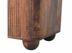 Artisan Furniture Madera maciza Mesita de noche Marlowe acanalada^ Sale