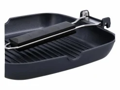 Material Y Utensilios De Cocina|Asador Ebano Quid con asa plegable aluminio fundido 28 cm