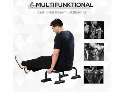 Asas de flexiones de acero antideslizantes para un entrenamiento efectivo, color (36x25x20 cm) Negro Online