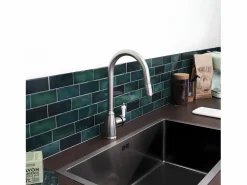 Ascott Mezclador para fregadero con ducha extraíble, estilo acero inoxidable^Essebagno Hot