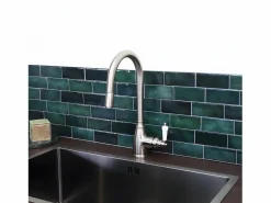 Ascott Mezclador para fregadero con ducha extraíble, estilo acero inoxidable^Essebagno Hot