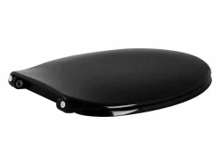 Helloshop26 Asiento de inodoro con bajada automática en duroplástico 19_0000693 Negro Discount