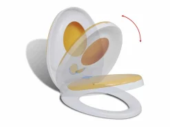 Asiento de inodoro con cierre suave para adultos y niños y amarillo 02_0002893^Helloshop26 Discount