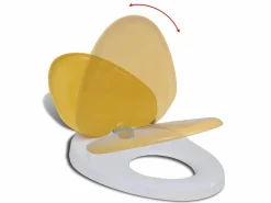 Asiento de inodoro con cierre suave para adultos y niños y amarillo 02_0002893^Helloshop26 Discount
