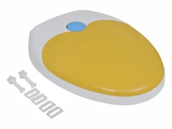 Asiento de inodoro con cierre suave para adultos y niños y amarillo 02_0002893^Helloshop26 Discount