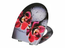 Helloshop26 Asiento de inodoro con mecanismo de liberación rápida y cierre suave para baño 19_0000738 Multicolor Discount