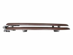 Asiento de inodoro con tapa de cierre suave marrón construcción de MDF 02_0002877^Helloshop26 Sale