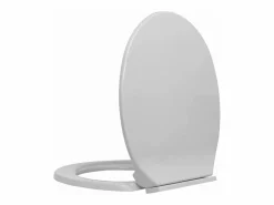 Asiento de inodoro con tapa de cierre suave claro ovalado 02_0002915^Helloshop26
